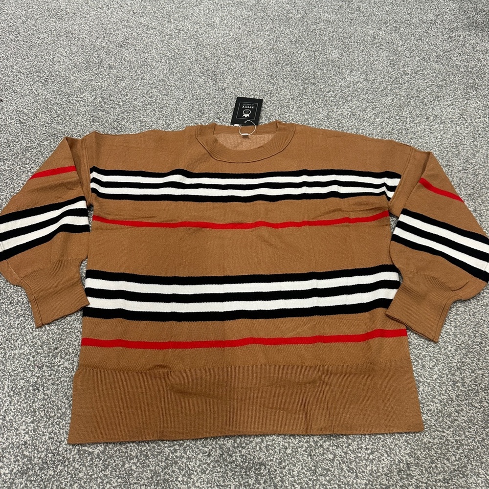 Striped Brown Sweater for Men